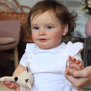 24 pulgadas de alta calidad ya terminado pintado hecho a mano Reborn niño niña muñeca <span class=keywords><strong>Zoe</strong></span> muy detallado 3D piel juguetes para niños - Product Image 3