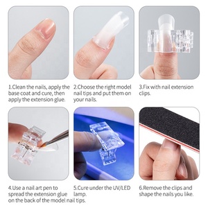 Set Professionale per <span class=keywords><strong>Unghie</strong></span>: <span class=keywords><strong>Clip</strong></span>, Pennello a Doppia Testa, Lima, Kit Durevole per Nail Art Domestica e Salone, Strumenti per Estensione <span class=keywords><strong>Unghie</strong></span> e Gel - Product Image 3