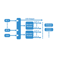 Decodificador IP a Analógico CVBS 8 en 1, Conversor AV ASI de 8 Puertos, Compatible con UDP/RTP, Sistemas CATV MPEG-2/H.264