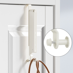 SANIPRO Stendibiancheria Pieghevole <span class=keywords><strong>Portatile</strong></span> da Viaggio con Ganci per Appendere Sopra la Porta, Stendino Resistente per Cappotti e Vestiti - Product Image 4