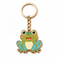 Porte-clés en émail souple en gros, motifs animaux (abeille, koala, raton laveur, grenouille), en alliage de zinc, pour sac, cadeau, fabricant de porte-clés métalliques personnalisés