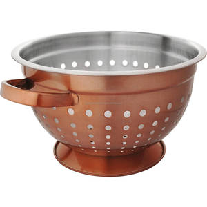 Passoire en acier inoxydable nickelé pour le lavage et le stockage des fruits et légumes - Product Image 2