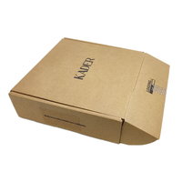 Boîte d'emballage en carton ondulé kraft recyclé pliable avec logo personnalisé, carton brun, carton d'expédition pour chaussettes, pour l'envoi postal