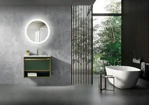 Espelho para banheiro, espelho redondo digital de parede