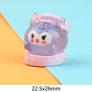 Accesorios para Carcasas de Teléfono Móvil con Cuentas de Resina Acrílica, Diseño de Animales 3D Luminosos, Estilo Macaron, 22.5x26mm - Product Image 3