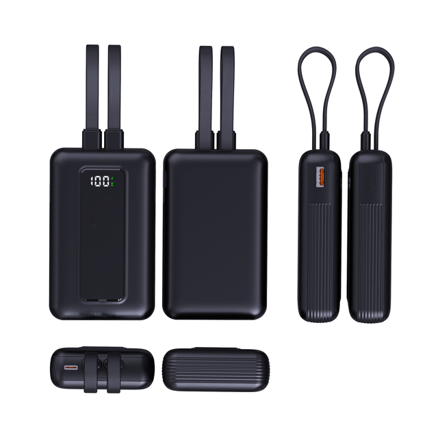 New PD 35W/20W Super Fast Charger Power Bank 10000 Mah with 2 Cables LED Display Portable for Outdoor Use