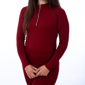 Chemises d'équitation haut de gamme pour femmes, manches longues, hauts de concours équestres, demi-fermeture éclair, pantalons de jodhpur, chemise d'équitation pour femmes - Product Image 1