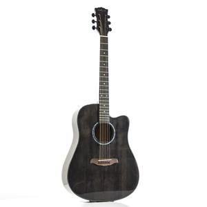 Guitare acoustique Farlley.Na 41 pouces, table massive, Dreadnought, avec éclisse, finition brillante, incrustation croisée, guitare folk - Product Image 1