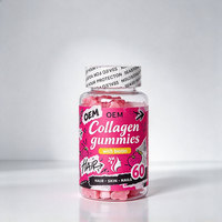 Gummies au collagène et à la biotine OEM/ODM, renforcent les cheveux et les ongles, favorisent le bien-être de la peau, 60 unités