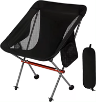 Logo personnalisé pliable avec poches latérales chaises de camping compressibles chaise de randonnée compacte