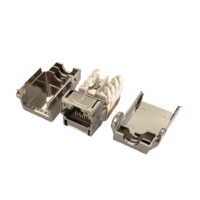 Panel Patch Modular 24 Port 19-Inch untuk Rak, FTP Shielded Distribution Frame CAT5E CAT6 CAT6A CAT7, Panel Patch Kosong untuk Jaringan