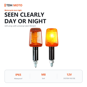 Waterproof Amber Turn Signal Bulb Lamp 21W 2 Lens M8 12V IP65 E8 Approved Rear Replacement Motorcycle Turn Signal Light - Product Image 5