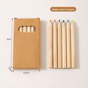 Lot de 6 mini-crayons de couleur en bois <span class=keywords><strong>pour</strong></span> enfants, mine de 0,5 mm, <span class=keywords><strong>pour</strong></span> <span class=keywords><strong>dessin</strong></span> sur <span class=keywords><strong>papier</strong></span> kraft, fournitures scolaires en gros - Product Image 6