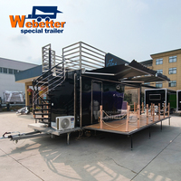 Webetter Remorque mobile commerciale certifiée COC, personnalisée, pour présentation de bijoux et produits de beauté, bar à limonade et food truck avec terrasse sur le toit