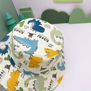 Vente en gros de <span class=keywords><strong>chapeau</strong></span> seau en polyester imprimé sur toute la surface Chapeaux seau d'été pour bébés et enfants <span class=keywords><strong>Bob</strong></span> Beach Casquettes avec ficelle - Product Image 5
