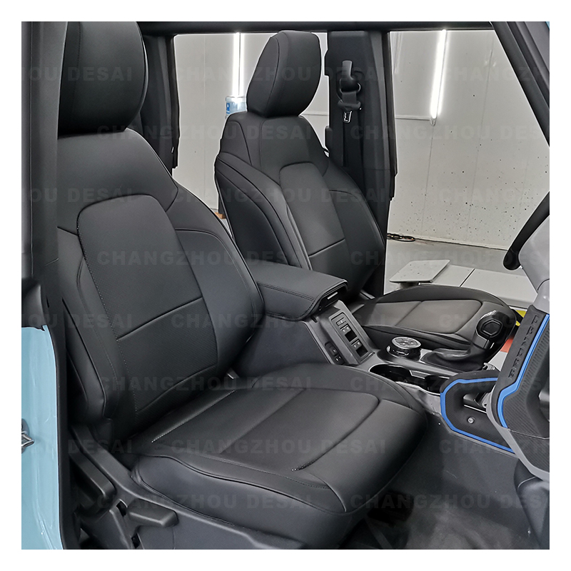 Всесезонные аксессуары для интерьера автомобиля на заказ, Кожаная подушка на сиденье автомобиля, защитный чехол на сиденье для Ford Bronco 4 Door 2021 2022 2023