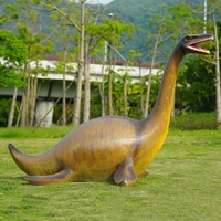 Escultura de Dinosaurio Prehistórico de Fibra de Vidrio Realista a Tamaño Real, Pintada a Medida, Resistente al Agua, para Museo de Ciencias o Turismo