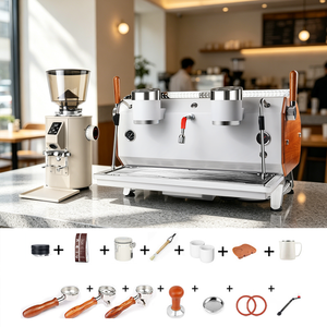 เครื่องชงกาแฟเอสเพรสโซแบบกึ่งอัตโนมัติ NIBU รุ่น Professional หัวชงคู่ ระบบชง 9 บาร์ ทำจากสแตนเลส - Product Image 1