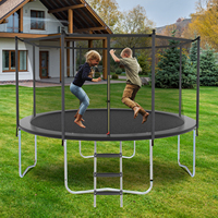 Trampolin Luar Ruangan KLB Factory dengan Rangka Aluminium Alloy Berkualitas Tinggi, PVC & Busa, Dilengkapi Jaring Pengaman untuk Anak-anak dan Remaja Unisex