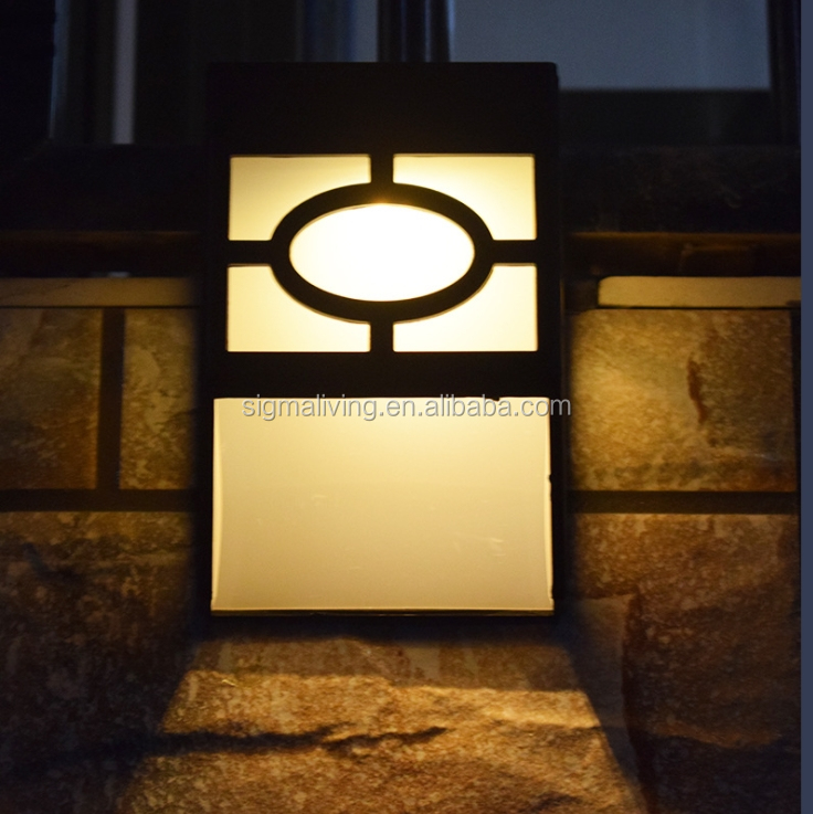 Outdoor waterproof solar retro wall light solar led pane light