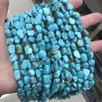 Perles d'abacus en pierre turquoise naturelle en gros, perles rondes en pierre précieuse, perles en forme de cube pour le bricolage