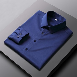 Camicie da <span class=keywords><strong>uomo</strong></span> eleganti senza ferro con bottoni, elasticizzate, antipiega, per ufficio e occasioni formali - Product Image 6