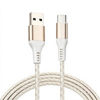 USB-A Typ-C 3A Schnellladekabel 2m Nylon-Ummantelung für Mobiltelefone & Powerbanks