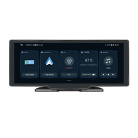 Écran tactile capacitif IPS portable de 10,26 pouces, autoradio multimédia sans fil CarPlay Android Auto, rétroviseur 2K, moniteur de voiture