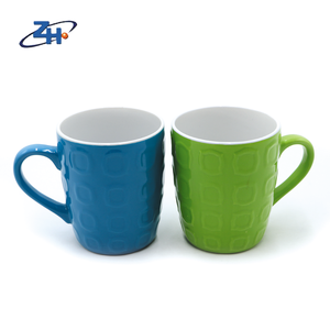 Zibo fournisseur 430ml en céramique couleur galzed café en relief cadeau tasse tasse à eau - Product Image 5