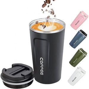 Stainless Steel Vacuum Insulated Tumbler 12oz 17oz Double Wall <b>Coffee</b> Mug With Lid Travel Cup Black White Pink - Product Image 2