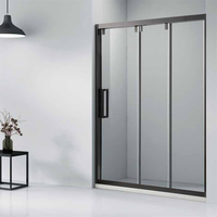 DAIYA porte de douche à double pivot avec verre trempé de 10mm