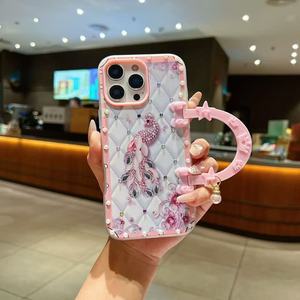 Coques de téléphone en gros de l'usine BAILI <span class=keywords><strong>pour</strong></span> Xiaomi 17 <span class=keywords><strong>PRO</strong></span>/<span class=keywords><strong>Redmi</strong></span> <span class=keywords><strong>NOTE</strong></span> <span class=keywords><strong>10</strong></span> – Magnifique motif paon diamanté avec chaîne de sac à main - Product Image 6
