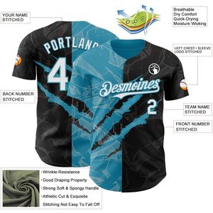 Camiseta de Béisbol Personalizada con Botones, Impresión Sublimada, Absorbente de Humedad, Unisex, para Adultos - Product Image 3