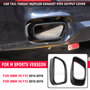 Roestvrijstalen Zwarte Auto Uitlaatpijp Cover Voor Bmw <span class=keywords><strong>M</strong></span> Sport Versie X5 F15 2014-18 & X6 F16 2015-19 Nieuwe Staat - Product Image 4