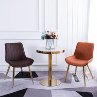 Chaise de salle à manger moderne de luxe en cuir beige gris pour restaurant, hôtel, cuisine à bas prix, café, restaurant en fourrure