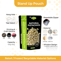 Sachet Doypack Personnalisé avec Logo, en Feuille d'Aluminium, Refermable à Fermeture Éclair, pour Snacks, Emballage Alimentaire, pour Croustilles de Porc, Pochette Autoportante avec Fenêtre