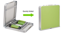Muebles de Camping HISPEED, Mesa Plegable de MDF para Barbacoa, Mesa Plegable de Aleación de Aluminio para Exteriores
