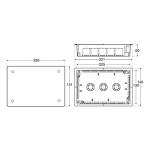 Caja de empalme de 200x130 mm con garra metálica, ideal para proteger conexiones eléctricas en instalaciones y mantenimiento. - Product Image 2