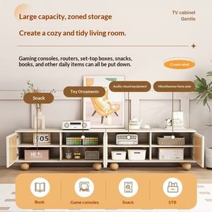 Mueble de <span class=keywords><strong>TV</strong></span> de Madera Moderno y Lujoso para Sala de Estar, Almacenamiento Ecológico para el Hogar, Mueble de <span class=keywords><strong>TV</strong></span> de Pie para Apartamentos Pequeños, Embalaje para Envío - Product Image 4