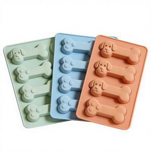 Molde de Silicona de Grado Alimenticio de Alta Calidad con Forma de Hueso de Perro, 4 Cavidades, Reutilizable, Diseño Ecológico para Chocolate y Dulces, Bolsa OPP - Product Image 1