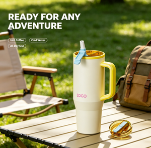 Bestseller 40oz Thermobecher mit Individualisierung, Vakuumisolierter Edelstahl-Reisebecher mit Griff und Strohhalm, Lebensmittelecht, 24h Kälteerhaltung - Product Image 4
