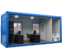Bureau de conteneur maritime en laine de roche sur mesure, 20 ou 40 pieds, avec maisons en briques ou en bois, maison préfabriquée modulaire en conteneur pour la vente