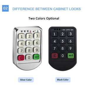 बिना चाबी इलेक्ट्रॉनिक डिजिटल पासवर्ड कीपैड संख्या बदलते कमरे प्लास्टिक 4 अंक लॉकर ताला - Product Image 3