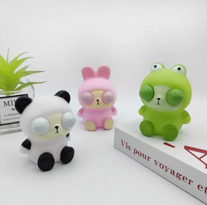 New Design Eye-Popping PVC Decompression Squeeze <b>Toy</b> for Office for 5-7 Years Old Squinting Frog <b>Panda</b> Rubber Duck <b>Toy</b> - Product Image 2