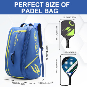 Zaino da Paddle di Grande Capacità in Materiale PU, Borsa Multifunzionale per Racchette da Tennis e Badminton, Tessuto Impermeabile Staccabile - Product Image 1