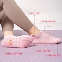 Chaussettes de yoga transfrontalières antidérapantes à pois pour fitness intérieur et Pilates, socquettes de sport en maille pour femmes, personnalisables par sublimation