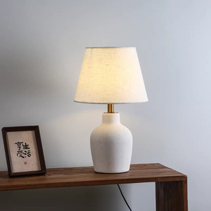 Lámpara de Mesa de Porcelana de Estilo Chino, Lámpara de Noche de Lujo para Dormitorio, Decoración Zen de Hotel de Jingdezhen - Product Image 4