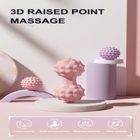 Balle de massage écologique pour yoga, balle d'acupression pour pieds et dos, balle de massage en forme d'arachide pour la relaxation musculaire des pieds en TPR