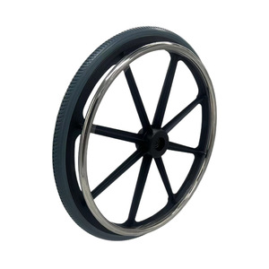 Wheelchair Tires 24x1/38 Black ABS <b>Plastic</b> Lightweight Front And Rear <b>Wheel</b> For Running Cycling Adult Use - Product Image 2