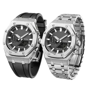 G şok Ga 2100 Metal yedek bant paslanmaz çelik Mod Ga2110 modifikasyon kiti Casio Gshock Ga2100 için izle durumda